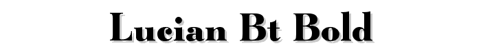 Lucian BT Bold font